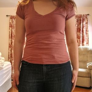 plain v-neck tee shirt